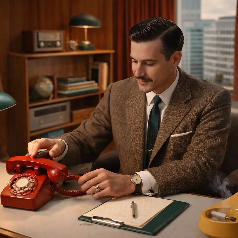 VTG Western Bell 500,Clear Rotary-Dial Telephone, Red Finish,Retrofitted Cord - Picture 5 of 11